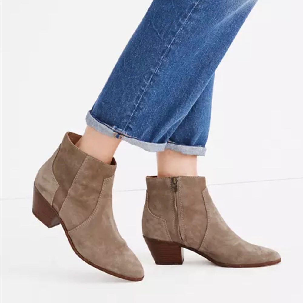 Madewell Western Boot in Suede